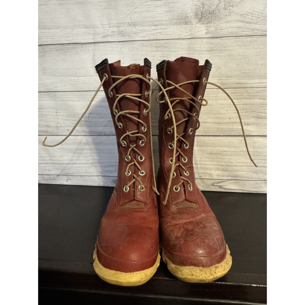Vintage US Royal Red Rubber Boots Made in USA Insul-Air Layer Insulated Mens 10